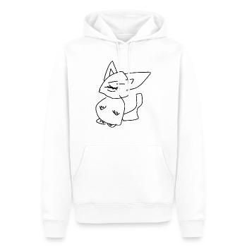 Katze - Männer Premium Bio Hoodie - Weiß - Vorne - Nico (187cm)