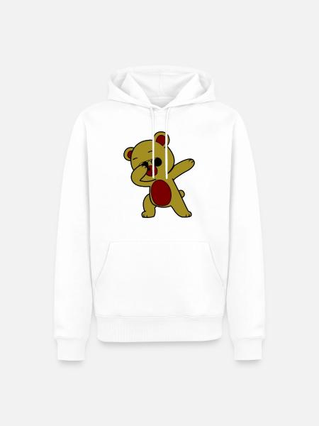 Dabbing Bear Cool - Men’s Premium Organic Hoodie - white