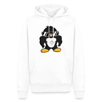 Bodybuilder Pinguin Lustige Coole Muskeln Sonnenbrille - Männer Premium Bio Hoodie - Weiß - Vorne - Nico (187cm)