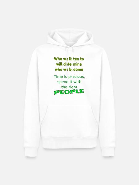 PEOPLE - Sweat à capuche Premium bio Homme - blanc
