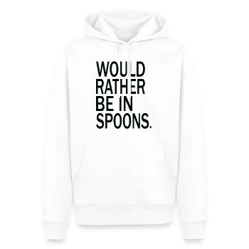 Wetherspoons Design: Would You Rather Be In Spoons - Men’s Premium Organic Hoodie - white - Front - Nico (187cm)