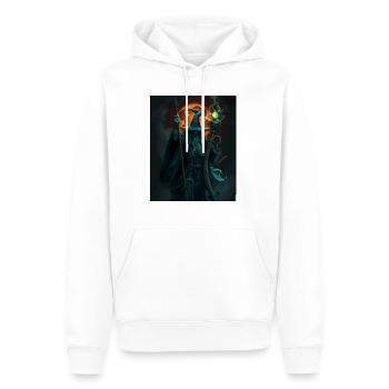 Magician - Men’s Premium Organic Hoodie - white - Front - Nico (187cm)
