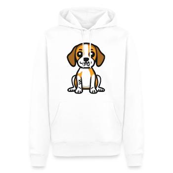 Beagle Hund Halloween Comic Lustig - Männer Premium Bio Hoodie - Weiß - Vorne - Nico (187cm)