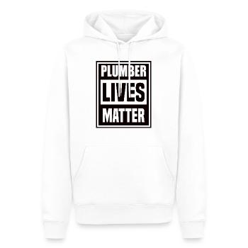 Das Leben eines Klempners zählt - Männer Premium Bio Hoodie - Weiß - Vorne - Nico (187cm)