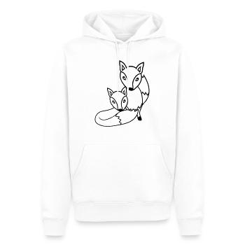 2 Foxes Friends Red Fox Two Wild Animals Team - Men’s Premium Organic Hoodie - white - Front - Nico (187cm)