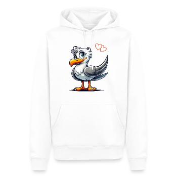 vogel comic - Männer Premium Bio Hoodie - Weiß - Vorne - Nico (187cm)