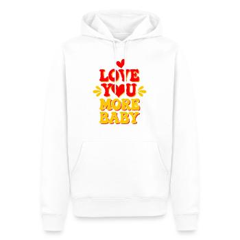 Je t'aime mon amour T-shirt pour cadeau valentin - Sweat à capuche Premium bio Homme - blanc - Devant - Nico (187cm)