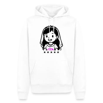 Bande dessinée de mariée - Sweat à capuche Premium bio Homme - blanc - Devant - Nico (187cm)