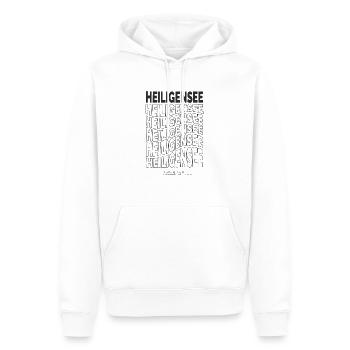 Heiligensee Flow - Berlin - Reinickendorf - Männer Premium Bio Hoodie - Weiß - Vorne - Nico (187cm)