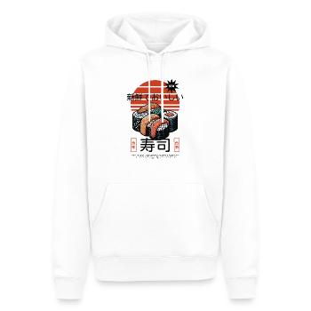 Sushi - Fresh and Delicious - Japan - Asien - Asia - Männer Premium Bio Hoodie - Weiß - Vorne - Nico (187cm)