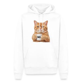 Chat Non, Non, Non | Mug à café - Sweat à capuche Premium bio Homme - blanc - Devant - Nico (187cm)