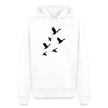 Flying Ducks - Sweat à capuche Premium bio Homme - blanc - Devant - Nico (187cm)