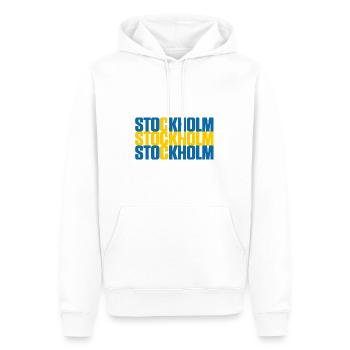 Stockholm Schweden Fahne - Männer Premium Bio Hoodie - Weiß - Vorne - Nico (187cm)