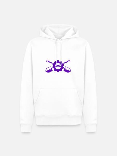 Bagger - Schaufel - Männer Premium Bio Hoodie - Weiß