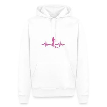 Heartbeat Ski Ski freestyle - Sweat à capuche Premium bio Homme - blanc - Devant - Nico (187cm)