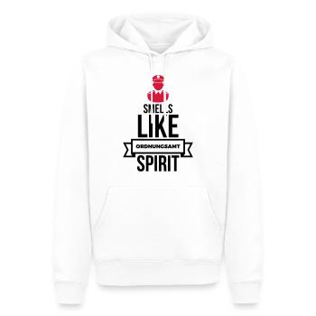 Smells Like Ordnungsamt Esprit - Sweat à capuche Premium bio Homme - blanc - Devant - Nico (187cm)
