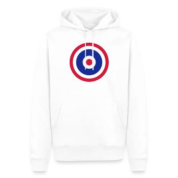 Thai Roundel Target Flag - Men’s Premium Organic Hoodie - white - Front - Nico (187cm)