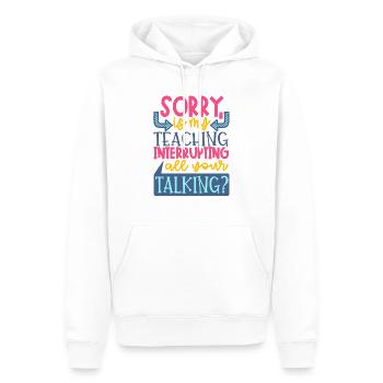 Teacher Professeur Funny Quote - Sweat à capuche Premium bio Homme - blanc - Devant - Nico (187cm)