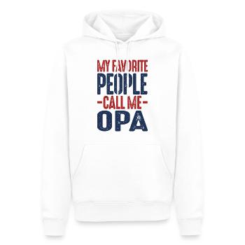 Geschenk für Opa - Männer Premium Bio Hoodie - Weiß - Vorne - Nico (187cm)