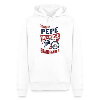 Geschenk für Pepe - Männer Premium Bio Hoodie - Weiß - Vorne - Nico (187cm)