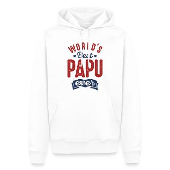 Geschenk für Papu - Männer Premium Bio Hoodie - Weiß - Vorne - Nico (187cm)