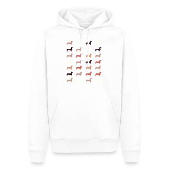 Dackel - Sweat à capuche Premium bio Homme - blanc - Devant - Nico (187cm)