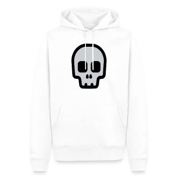 skull - Männer Premium Bio Hoodie - Weiß - Vorne - Nico (187cm)