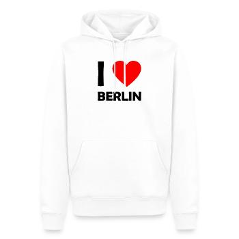 I Love Berlin - Männer Premium Bio Hoodie - Weiß - Vorne - Nico (187cm)
