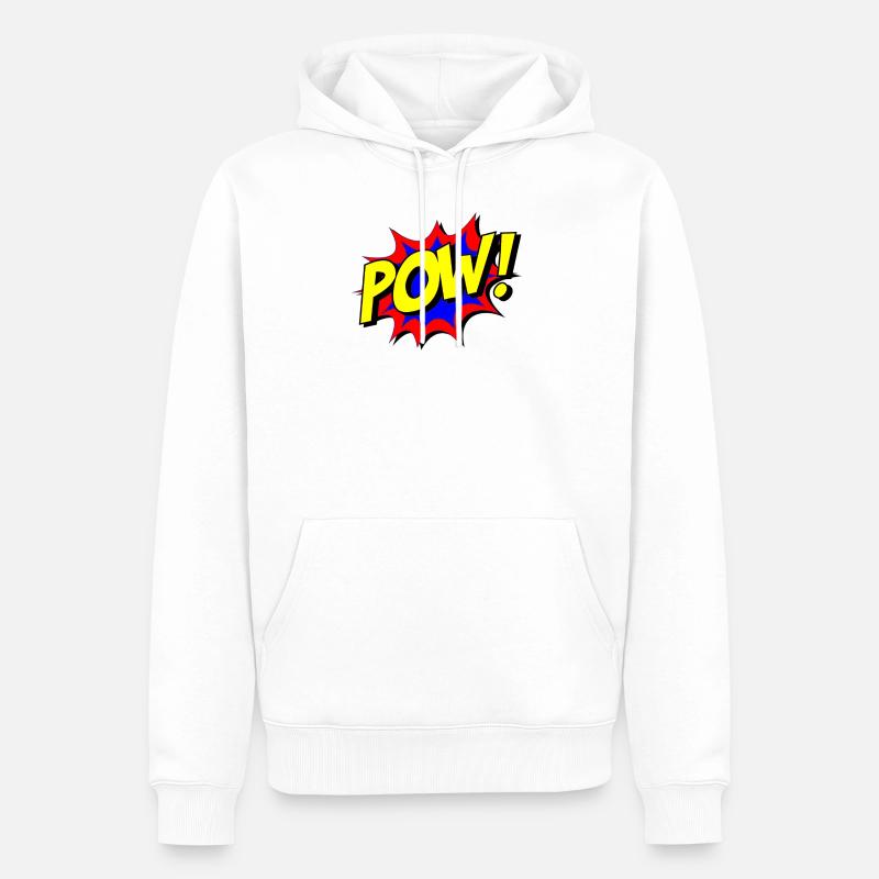 superheld comic - Männer Premium Bio Hoodie - Weiß
