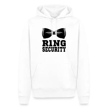 Ring Security Mit Fliege Hochzeitsgeschenke - Männer Premium Bio Hoodie - Weiß - Vorne - Nico (187cm)