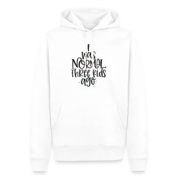 J’étais normal trois enfants août - Sweat à capuche Premium bio Homme - blanc - Devant - Nico (187cm)