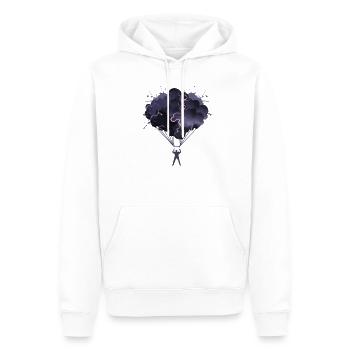 Parachute thunderstorm skydive skydiving lightning - Men’s Premium Organic Hoodie - white - Front - Nico (187cm)