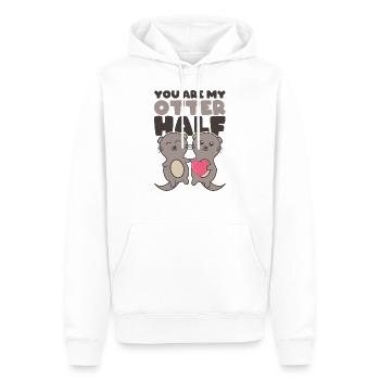 MY OTTER HALF LOVE Seeotter Geschenk Für Pärchen - Männer Premium Bio Hoodie - Weiß - Vorne - Nico (187cm)