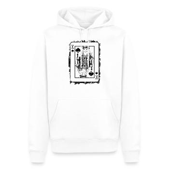 POKER PIK KING Card Player Gift - Men’s Premium Organic Hoodie - white - Front - Nico (187cm)