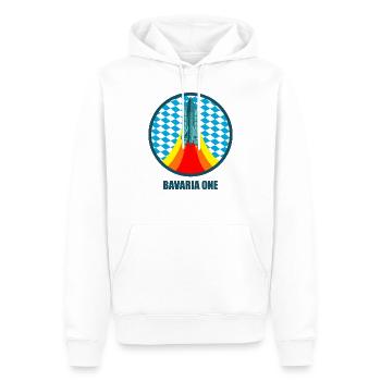 BAVARIA ONE Espace Bavière Cadeau - Sweat à capuche Premium bio Homme - blanc - Devant - Nico (187cm)