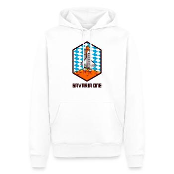BAVARIA ONE Espace Bavière Cadeau - Sweat à capuche Premium bio Homme - blanc - Devant - Nico (187cm)