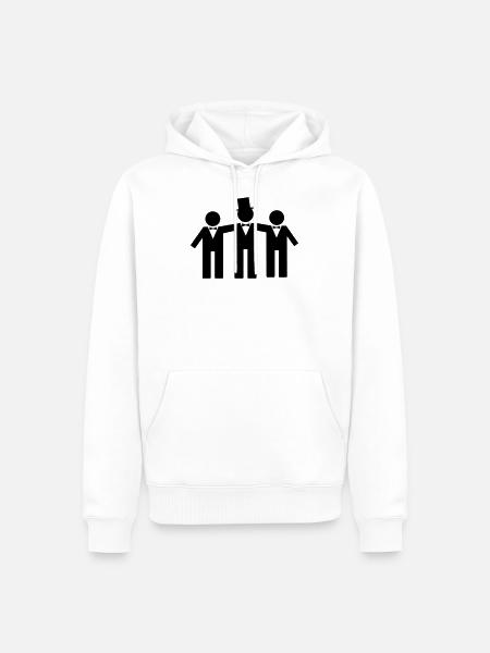 groom - Men’s Premium Organic Hoodie - white