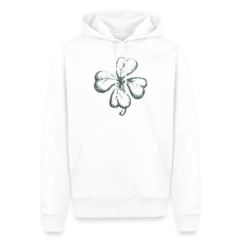 Art graphique irlandais - Sweat à capuche Premium bio Homme - blanc - Devant - Nico (187cm)