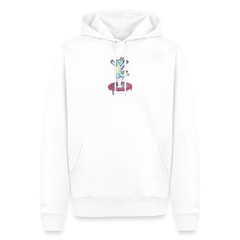 KINDER TRAMPOLIN EINHORN UNICORN Fitness Turnen - Männer Premium Bio Hoodie - Weiß - Vorne - Nico (187cm)