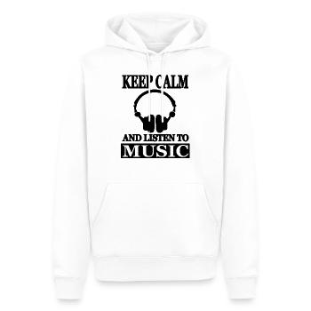 Écouter de la musique Musiciens École de musique Cadeau Casque - Sweat à capuche Premium bio Homme - blanc - Devant - Nico (187cm)