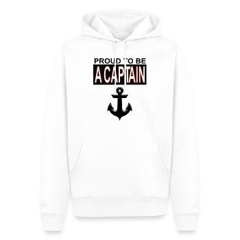 Capitaine yacht ancre bateau navire cadeau maritime - Sweat à capuche Premium bio Homme - blanc - Devant - Nico (187cm)