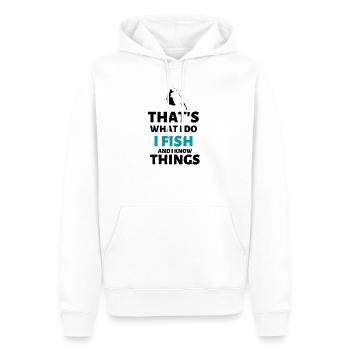 Fishing Funny Quote - Fishing humor - Fishermen - Men’s Premium Organic Hoodie - white - Front - Nico (187cm)