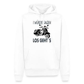 Roller fahren Rollerfahrer ich liebe Roller Moped - Männer Premium Bio Hoodie - Weiß - Vorne - Nico (187cm)