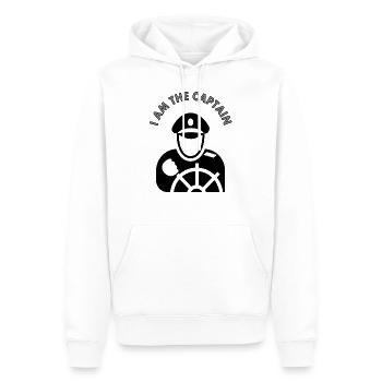 fier capitaine capitaine de bateau ancre capitaine de navire - Sweat à capuche Premium bio Homme - blanc - Devant - Nico (187cm)