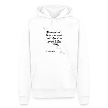 Ich mag meinen Hund. - Männer Premium Bio Hoodie - Weiß - Vorne - Nico (187cm)
