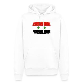 SYRIA FLAG Gift Drapeau de la Syrie pour les Syriens - Sweat à capuche Premium bio Homme - blanc - Devant - Nico (187cm)
