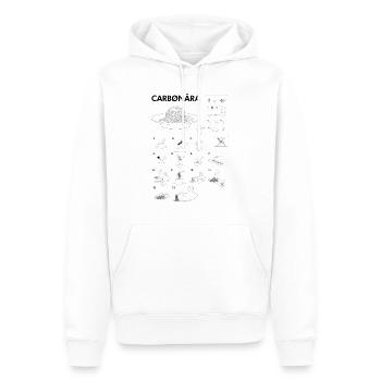 Pasta Carbonara Anleitung - Männer Premium Bio Hoodie - Weiß - Vorne - Nico (187cm)