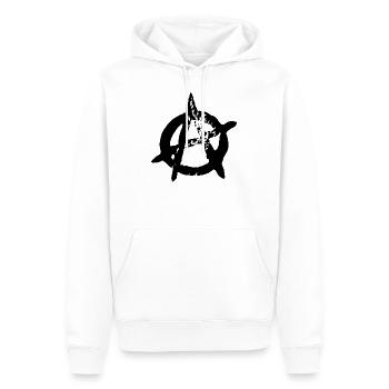 Anarchy - Sweat à capuche Premium bio Homme - blanc - Devant - Nico (187cm)