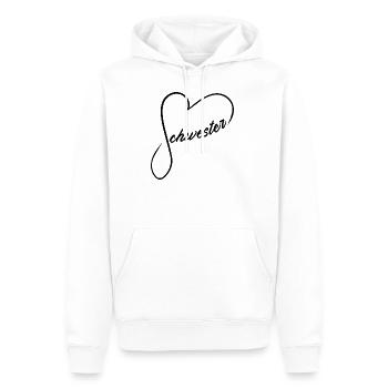 Schwesterherz - Männer Premium Bio Hoodie - Weiß - Vorne - Nico (187cm)
