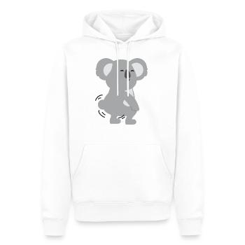 Twerking - Sweat à capuche Premium bio Homme - blanc - Devant - Nico (187cm)